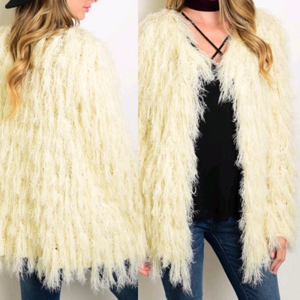 Fabulous and soft faux lamb sweater NEW